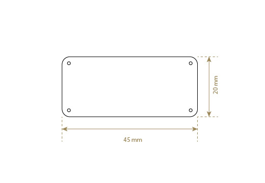 Läderetikett i äkta läder Model EP-M1