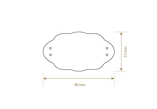 Läderetikett i äkta läder Model EP-M13