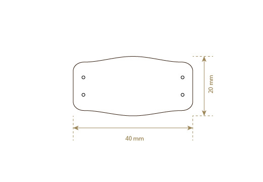 Läderetikett i äkta läder Model EP-M14