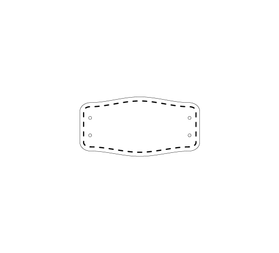 Läderetikett i äkta läder Model EP-M14