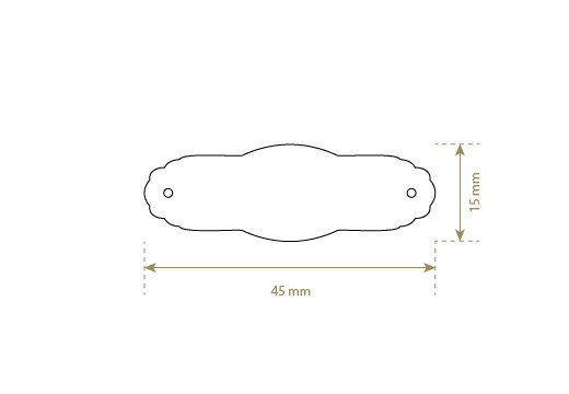 Läderetikett i äkta läder Model EP-M15