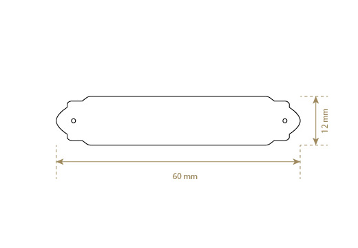 Läderetikett i äkta läder Model EP-M16