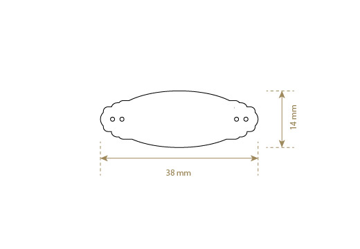 Läderetikett i äkta läder Model EP-M2