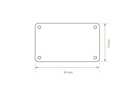 Läderetikett i äkta läder Model EP-M32
