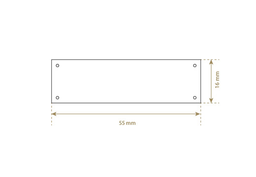 Läderetikett i äkta läder Model EP-M34