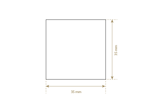 Läderetikett i äkta läder Model EP-M45