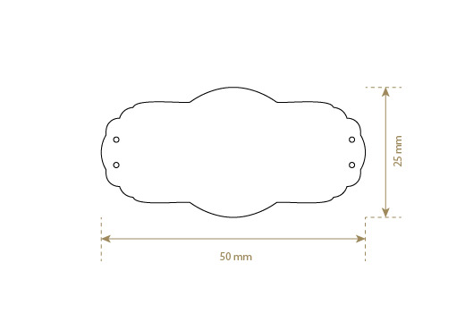 Läderetikett i äkta läder Model EP-M5