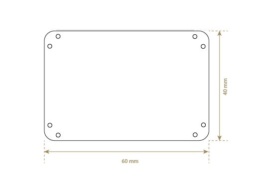 Läderetikett i äkta läder Model EP-M51