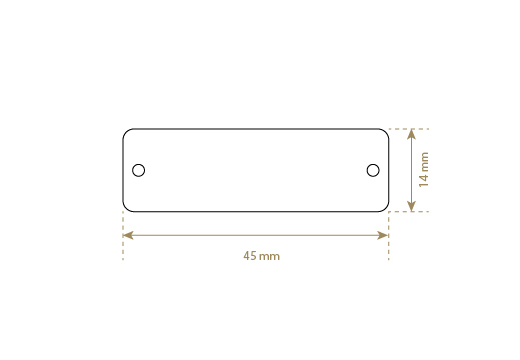 Läderetikett i äkta läder Model EP-M62