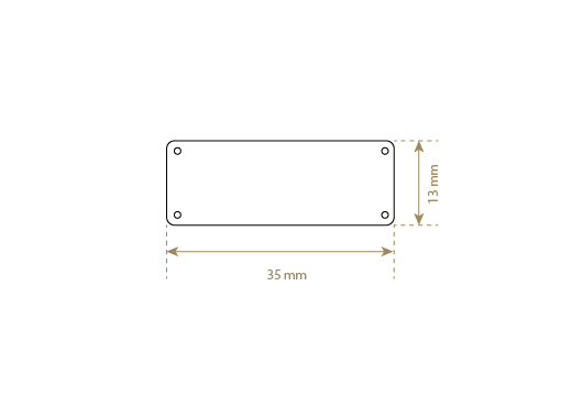 Läderetikett i äkta läder Model EP-M63