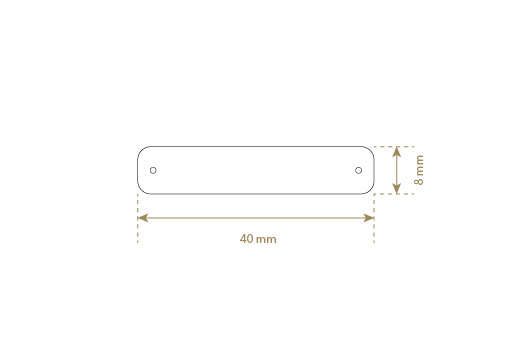 Läderetikett i äkta läder Model EP-M7