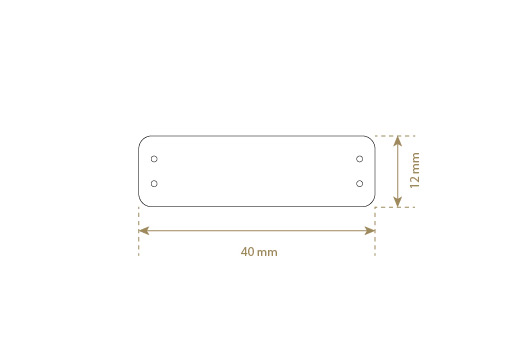 Läderetikett i äkta läder Model EP-M8