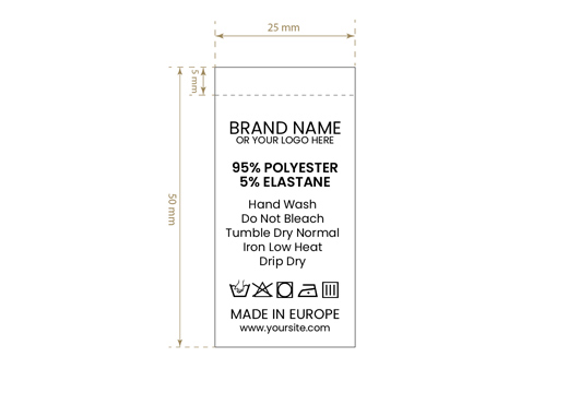 Tvättrådsetikett Model TC-M182