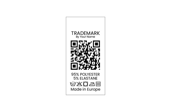 Tvättrådsetikett med QR-kod Model TC-M183