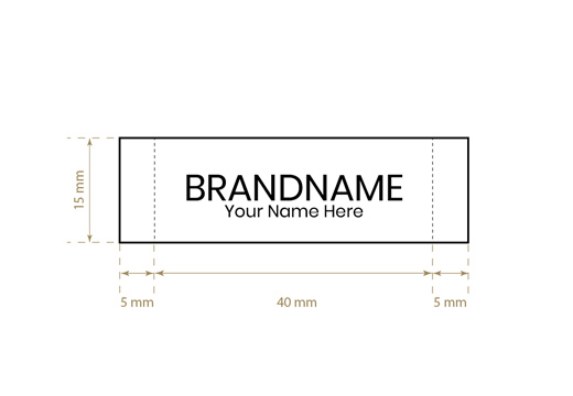 Vävd etikett Model WL-M10