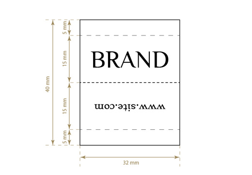 Vävd etikett Whim Style Model WL-M41