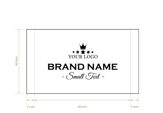 Vävd etikett Portly Style Model WL-M70